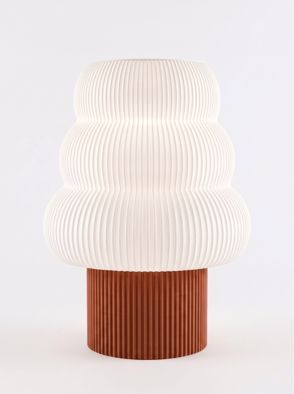 Tree Masa Lambası - Kiremit Brick Dokulu Bordo Renk | Krepy Studio