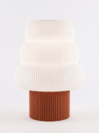 Tree Masa Lambası - Kiremit Brick Dokulu Bordo Renk | Krepy Studio