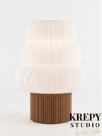 Tree Masa Lambası - Ceviz Wood Dokulu Kahverengi Renk | Krepy Studio