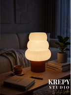 Tree Masa Lambası - Ceviz Wood Dokulu Kahverengi Renk | Krepy Studio