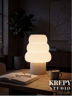 Tree Masa Lambası - Ahşap Wood Dokulu Bej Renk | Krepy Studio