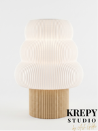 Tree Masa Lambası - Ahşap Wood Dokulu Bej Renk | Krepy Studio